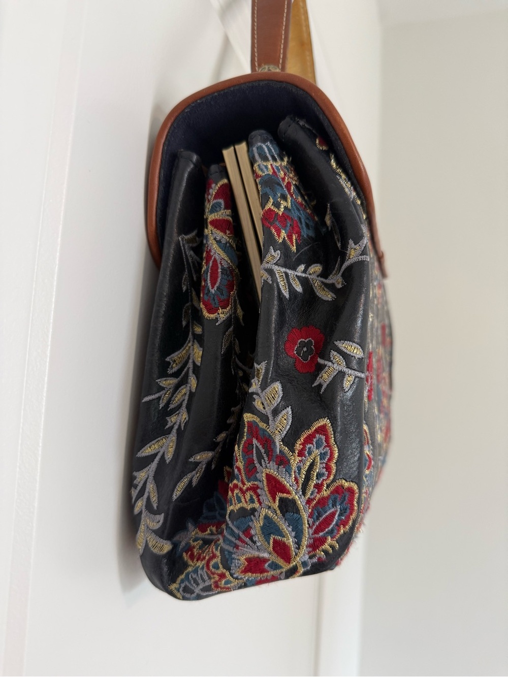Patricia Nash Floral Embroidered Top-Handle Satchel Bag - Picture 4 of 15
